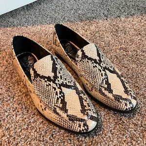 Vince Camuto snake skin loafers